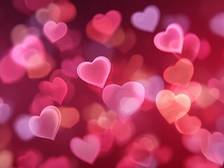 Romantic Heart Bokeh Background