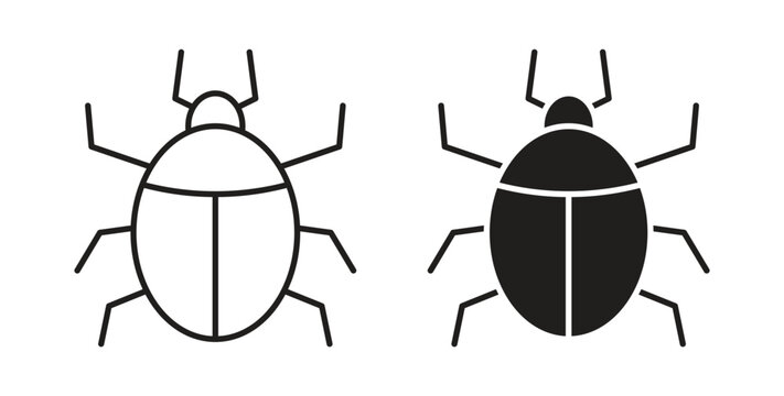 Mite icons. Vector linear icon isolated on white background.