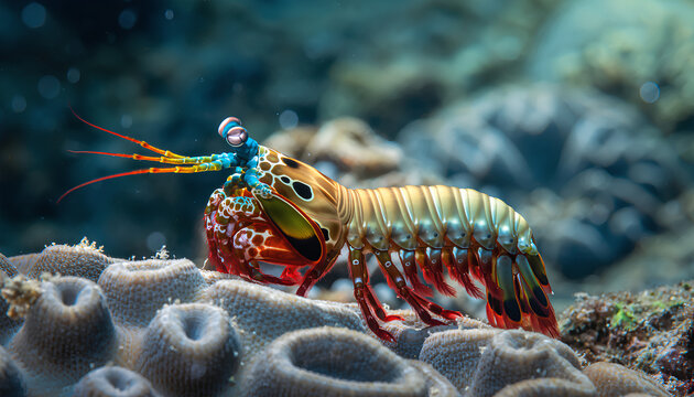 Colorful Mantis Shrimp Underwater Ocean Life 1.