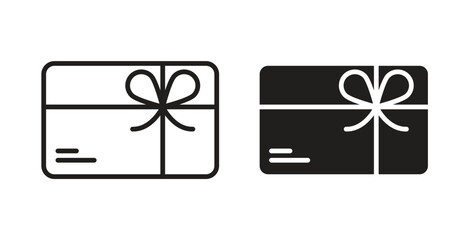 Gift card icon in line design. editable stroke icons pack © Tareem