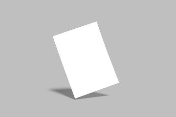 Realistic blank flyer illustration for mockup. 3D Render.
