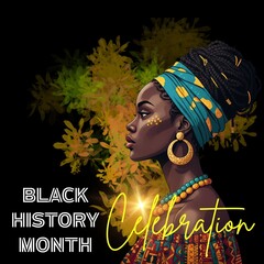 black history month illustration image, this illustration is suitable for posters or advertisements to commemorate the annual black history month.