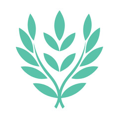 Laurel Leaf Ornament Vector Illustration