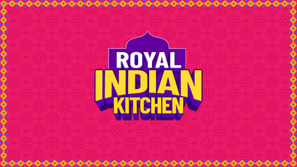 Colourful Indian Restaurant Logo Typography Set &ndash; Desi Food, Cafe & Street Food Branding Designs