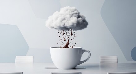cup of coffee with steam