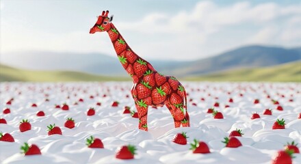 red flower in the mountains