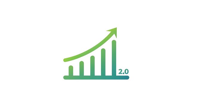 Logo Icone business graph on white background