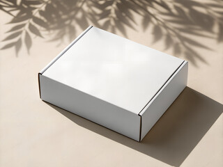 white gift box with ribbon