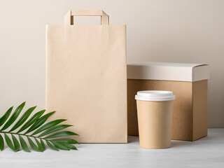 paper bag on white background