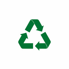 Obraz premium Green Triangular Recycle Arrow Symbol Vector Icon