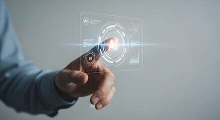 Human and Artificial Intelligence Collaboration Concept