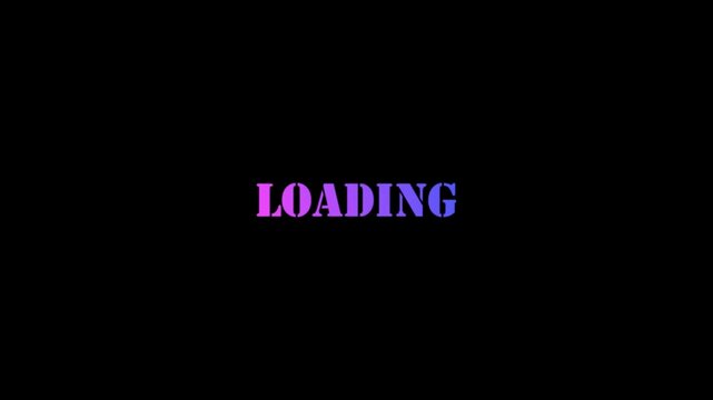 Loading Animated Text Progress Screen