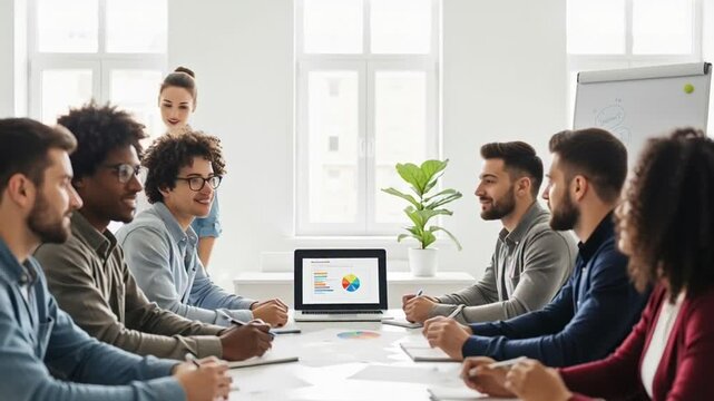 Business Meeting with Presentation and Discussion.