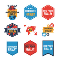 Obraz premium Collection of great power rivalry emblems and icons
