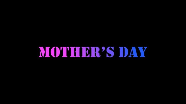 Mother&rsquo;s Day Elegant Animated Greeting Text