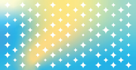 Abstract Y2K Aesthetic Background with Pink Gradient and Retro Sparkle Stars,Geometric Abstract Grid Pattern on Soft Spring Pastel Gradient Background