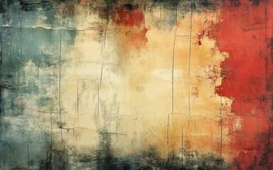 Obraz premium Grunge Art Background With Faded Colors. Old Wall Texture With Artistic Brush Marks
