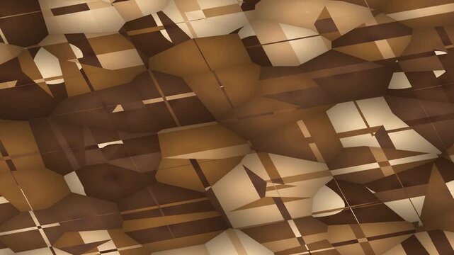 Abstract geometric pattern with overlapping shapes in earthy shades