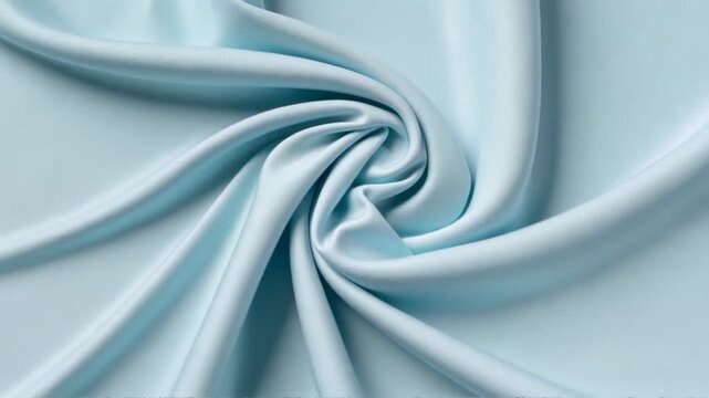 Serene Fabric Swirl: A close-up view of a soft, pastel-colored fabric elegantly draped, capturing its smooth texture and subtle interplay of light and shadow, evoking a sense of calm and luxury.