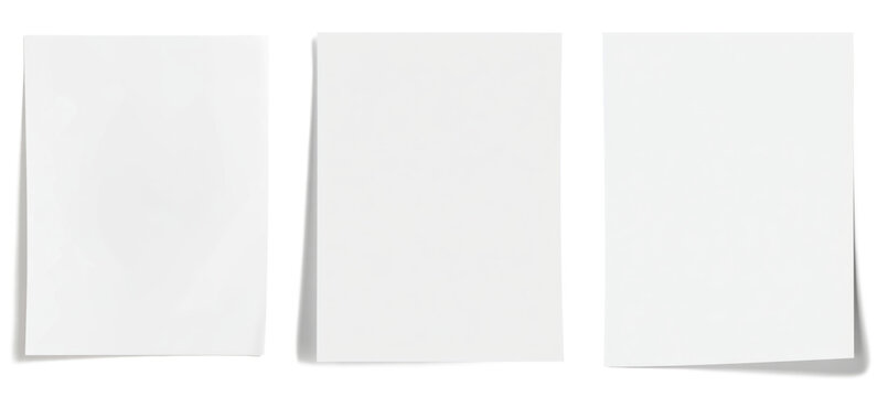 Versatile White Paper Blank Sheet Mockup Template with Paper Stack for Copy Space and Design Presentation