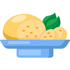 Mozzarella Flat Icon
