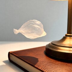old book and pen on table