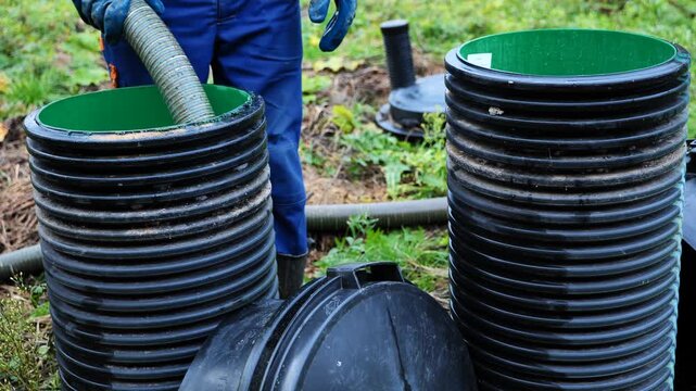 Professional pumping septic tank for wastewater maintenance and cleaning