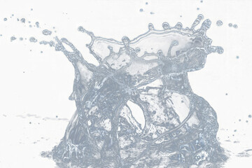 Captivating Water splash captured with High-speed photography, showcasing Dynamic liquid and Abstract water forms in beautiful Fluid motion against a dark background, symbolizing freshness and energy.