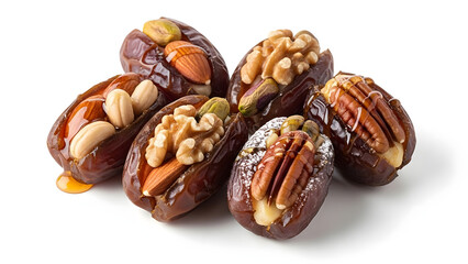 Obraz premium Premium dates filled with nuts, elegant traditional Emirati sweet