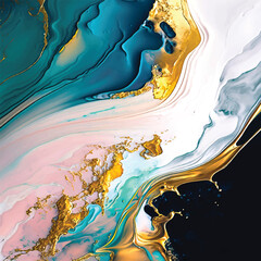 Multicolor brushed marbled surface. Abstract colorful illustration. Texture of marble. Vector illustration.	
