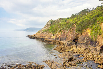 Bay in a rocky coast with a seascape view