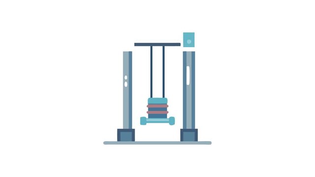  Fitness Adjustable Cable Crossover Machine Icon.