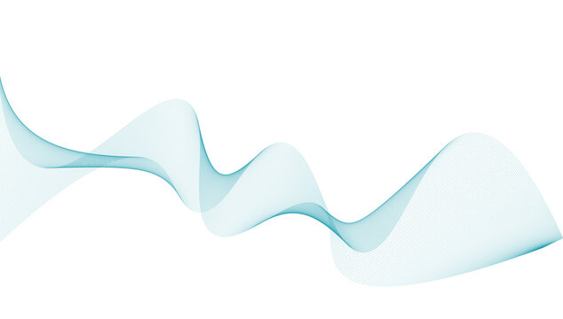 Hand drawn squiggly line art wave design isolated on transparent background