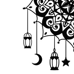 Arabic ornament with transparent background 