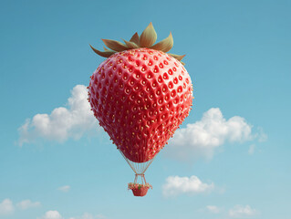 Hot Air Balloon Shaped Like a Giant Strawberry