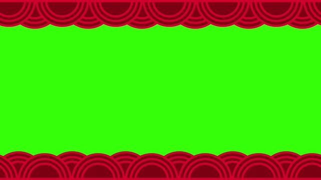 chinese new year element on green screen