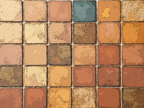 old tiles wall