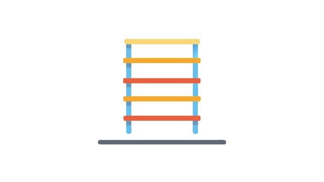  Fitness Adjustable Gym Training Agility Ladder Icon.