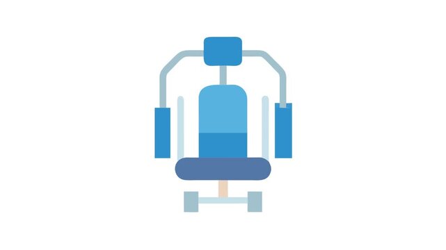  Fitness Adjustable Pec Deck Machine Icon.