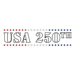 A patriotic graphic for the 250th birthday of the United States