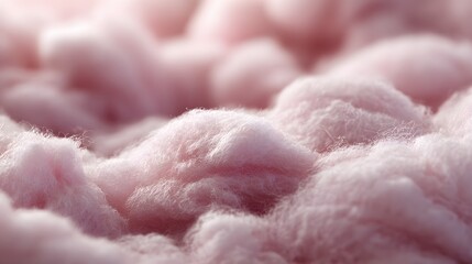 Close-up view of fluffy pink cotton candy texture, soft and sweet.