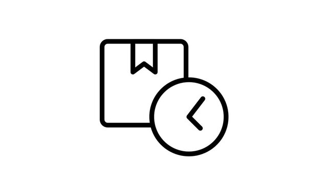 Delivery package shipping time countdown animation