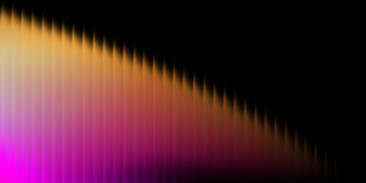 Ribbed fractal glass  background. Holographic vertical stripe pattern. Abstract black background, iridescent texture lines in radiant colors. 