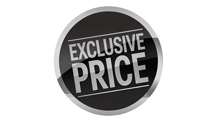 Obraz premium Exclusive price tag for special offers and discounts isolated on transparent white background