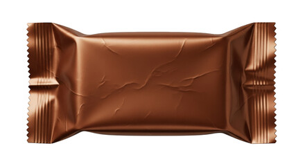 A beautifully wrapped chocolate bar with a glossy finish and a rich, inviting appearance