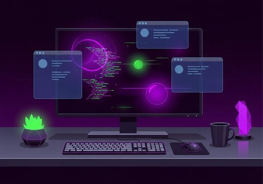 laptop and computer, vibe coding 