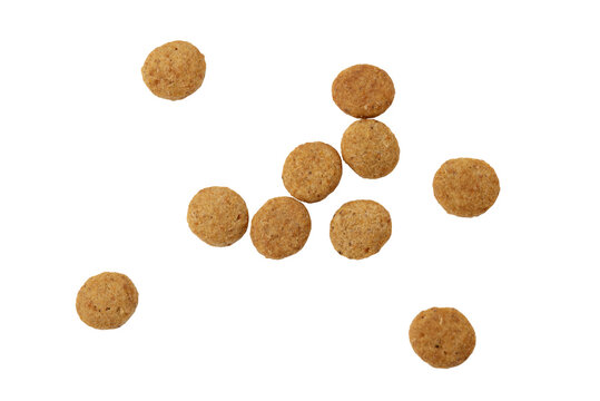 Dry pet food on a transparent background