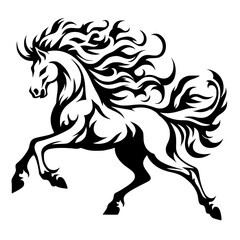 Devil horse silhouette vector design