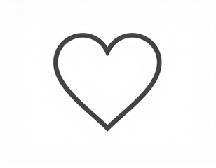 Heart vector icon, Love symbol. Valentine's Day sign, emblem isolated on white 