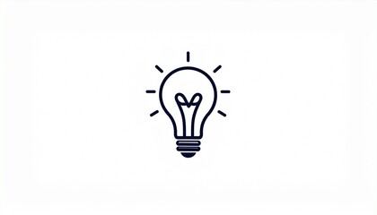 Light Bulb line icon vector, isolated on white background. Idea sign, solution, 